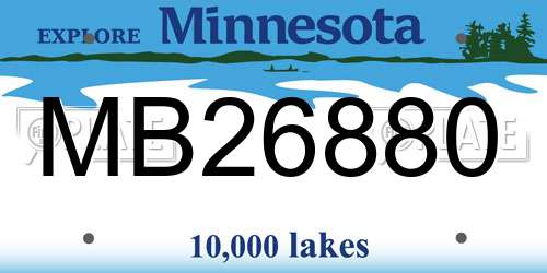 MB26880 Minnesota License Plate