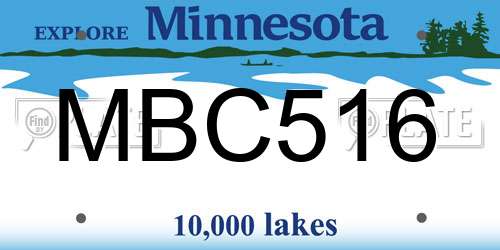 MBC516 Minnesota License Plate