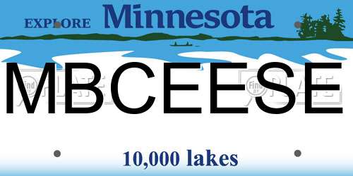 MBCEESE Minnesota License Plate