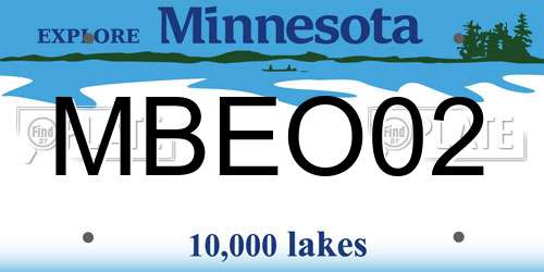 MBEO02 Minnesota License Plate