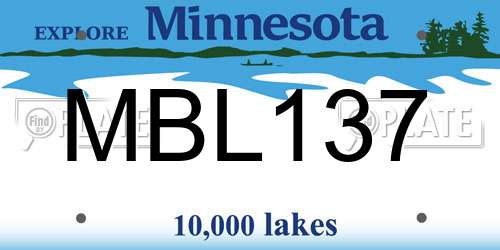 MBL137 Minnesota License Plate