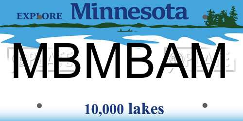 MBMBAM Minnesota License Plate