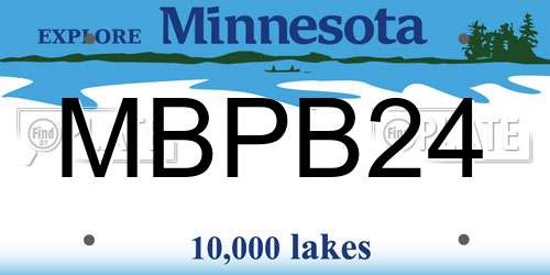 MBPB24 Minnesota License Plate