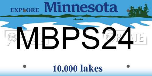 MBPS24 Minnesota License Plate