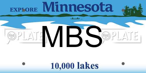 MBS Minnesota License Plate