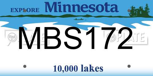 MBS172 Minnesota License Plate