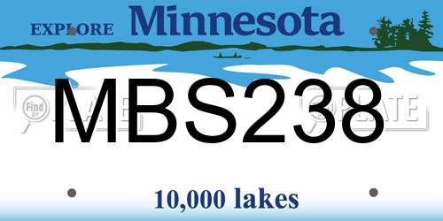 MBS238 Minnesota License Plate