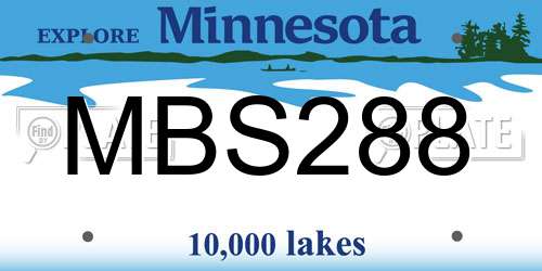 MBS288 Minnesota License Plate