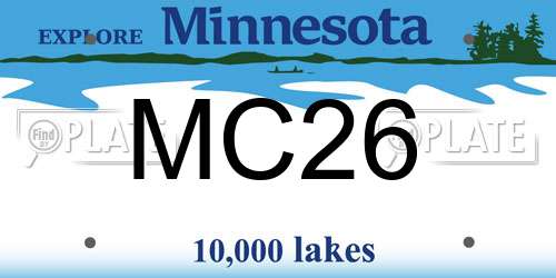 MC26 Minnesota License Plate