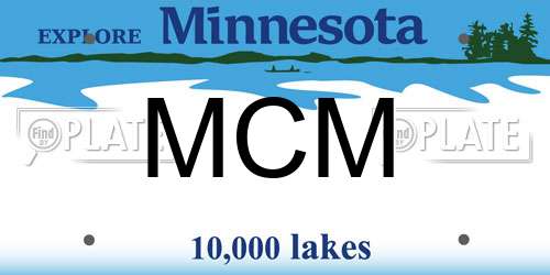 MCM Minnesota License Plate