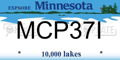 MCP37I Minnesota License Plate