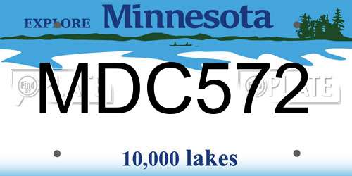 MDC572 Minnesota License Plate