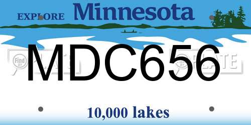 MDC656 Minnesota License Plate