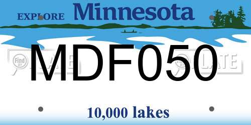 MDF050 Minnesota License Plate