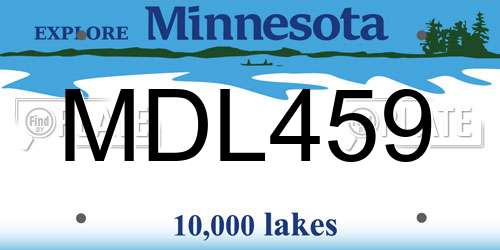 MDL459 Minnesota License Plate