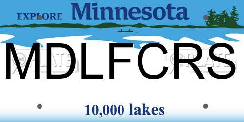 MDLFCRS Minnesota License Plate