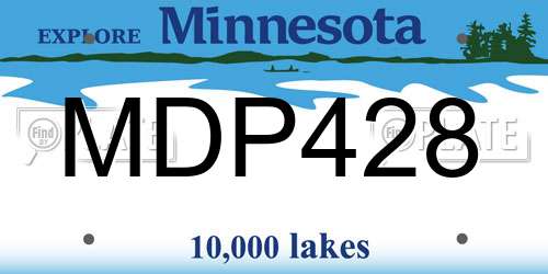 MDP428 Minnesota License Plate