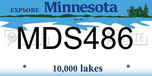 MDS486 Minnesota License Plate