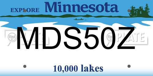 MDS50Z Minnesota License Plate