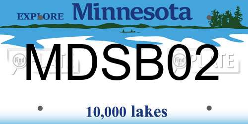 MDSB02 Minnesota License Plate