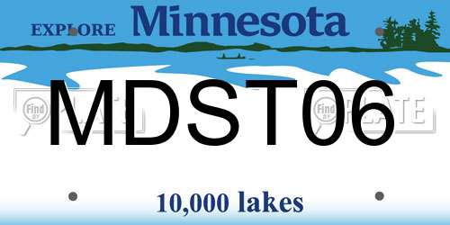 MDST06 Minnesota License Plate