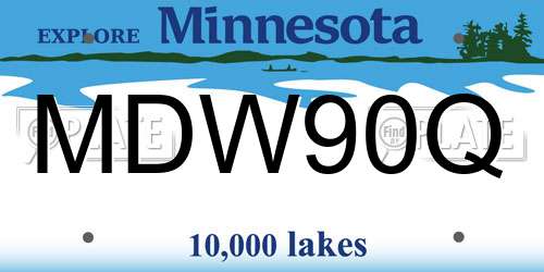 MDW90Q Minnesota License Plate