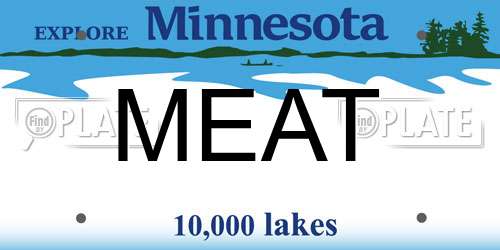 MEAT Minnesota License Plate