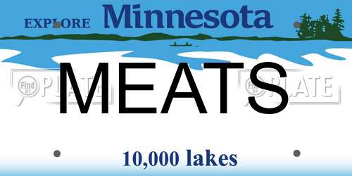 MEATS Minnesota License Plate