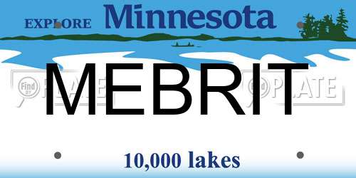 MEBRIT Minnesota License Plate