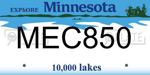 MEC850 Minnesota License Plate