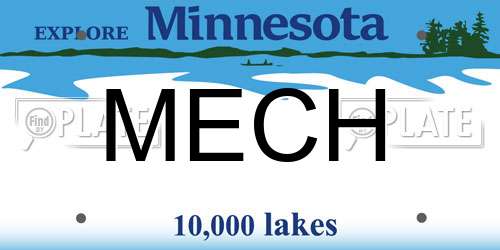 MECH Minnesota License Plate
