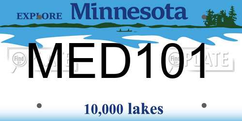 MED101 Minnesota License Plate