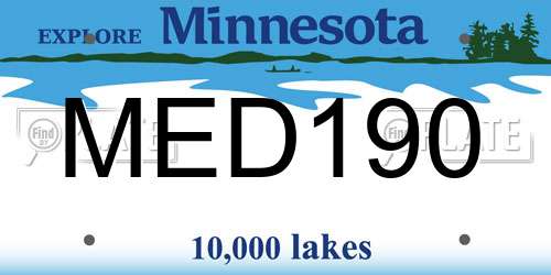 MED190 Minnesota License Plate