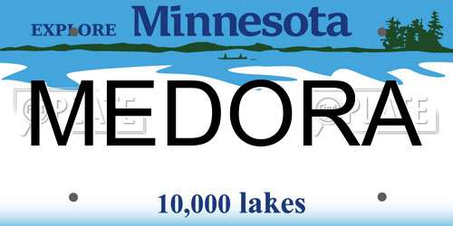 MEDORA Minnesota License Plate