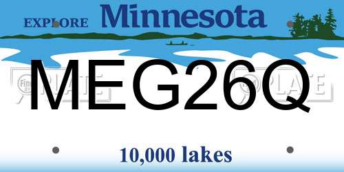 MEG26Q Minnesota License Plate