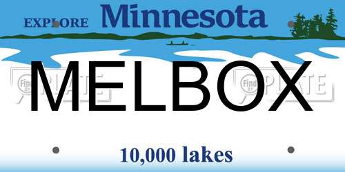 MELBOX Minnesota License Plate