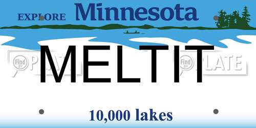 MELTIT Minnesota License Plate