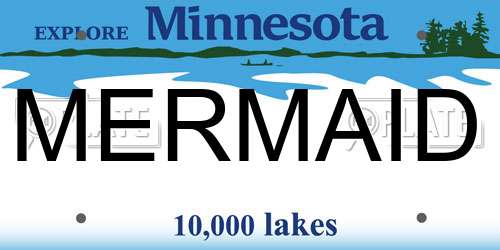 MERMAID Minnesota License Plate