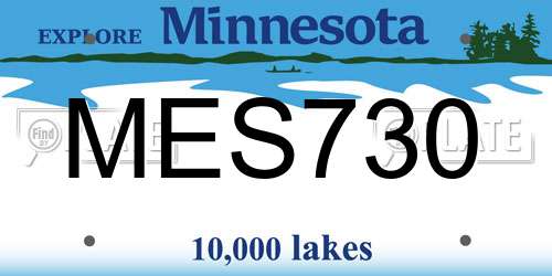 MES730 Minnesota License Plate