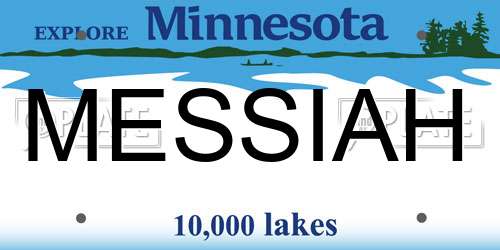 MESSIAH Minnesota License Plate