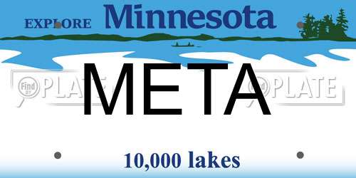 META Minnesota License Plate