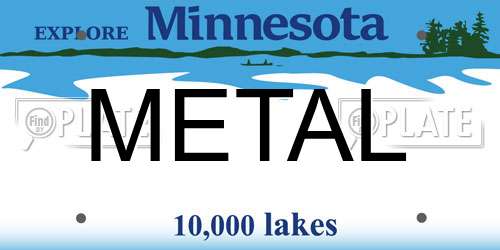 METAL Minnesota License Plate