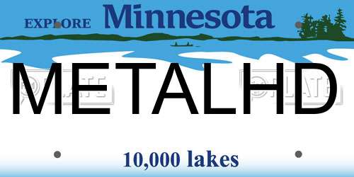 METALHD Minnesota License Plate