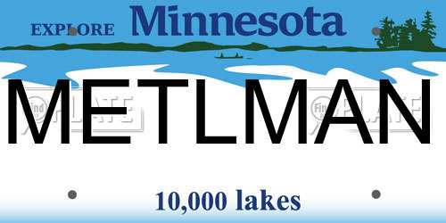 METLMAN Minnesota License Plate