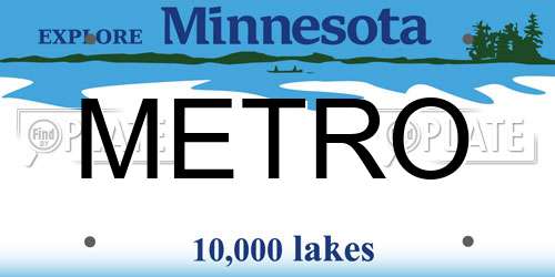 METRO Minnesota License Plate