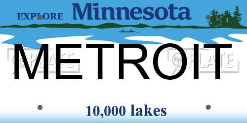 METROIT Minnesota License Plate