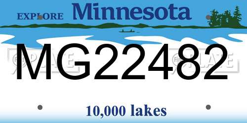 MG22482 Minnesota License Plate