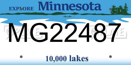 MG22487 Minnesota License Plate