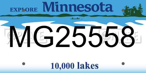 MG25558 Minnesota License Plate