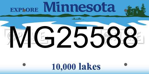 MG25588 Minnesota License Plate